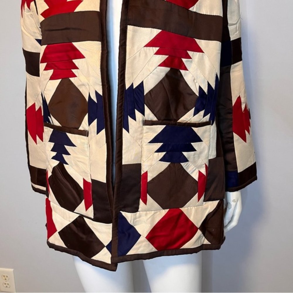 Handmade Lightweight Patchwork Spring Jacket in Multi Colors - One Size - Picture 6 of 8